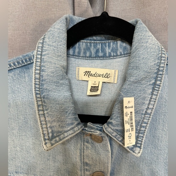 Madewell Light Blue Denim Midi Dress - Picture 4 of 4